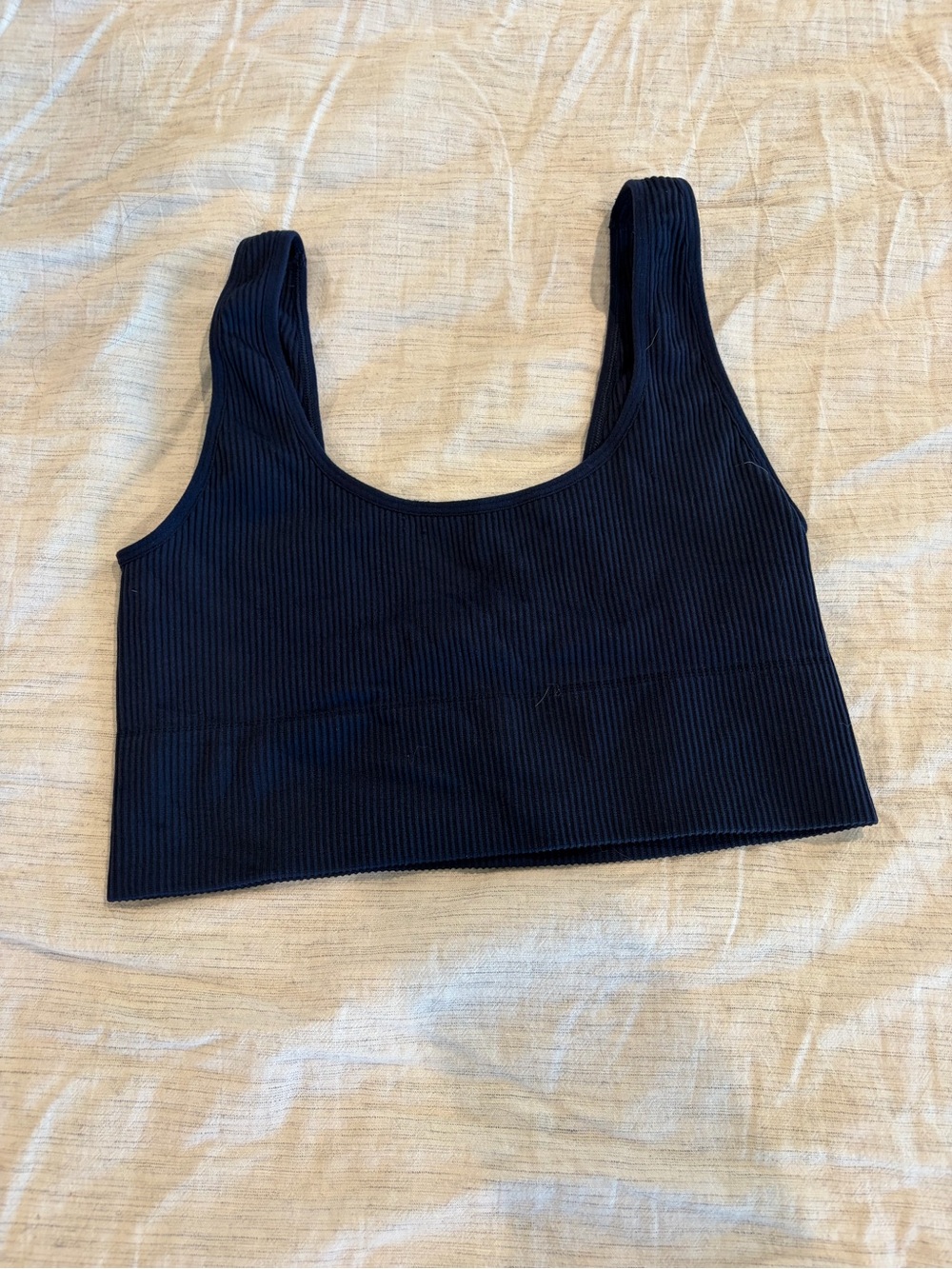 GAP Ribbed Scoop Bralette - Navy